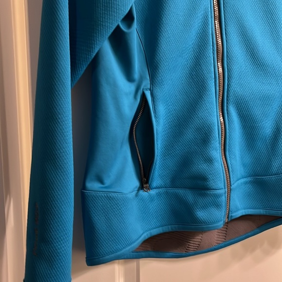 UA WOMENS ZIP UP JACKET SEMI FITTED SMALL TURQUOISE - Picture 3 of 6